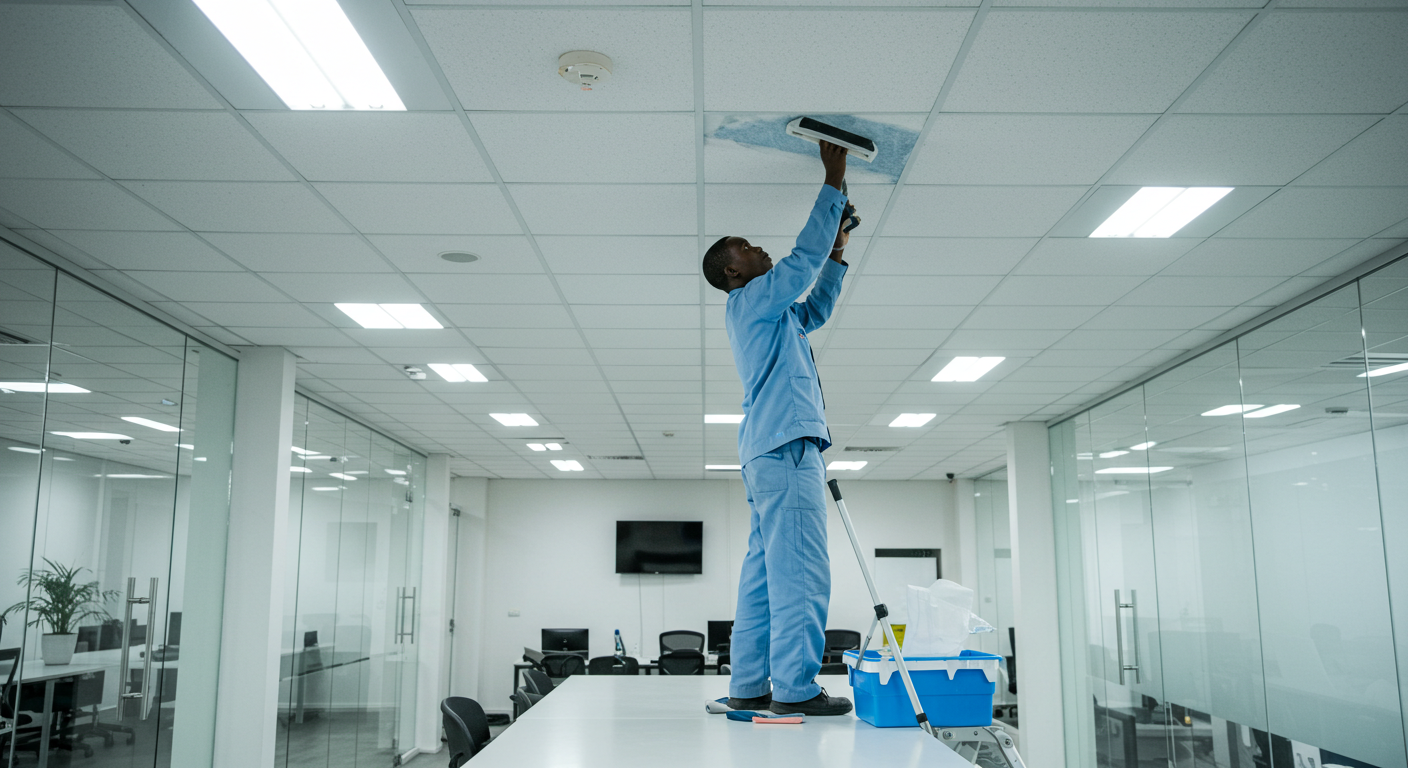 Ceiling Tile Cleaning